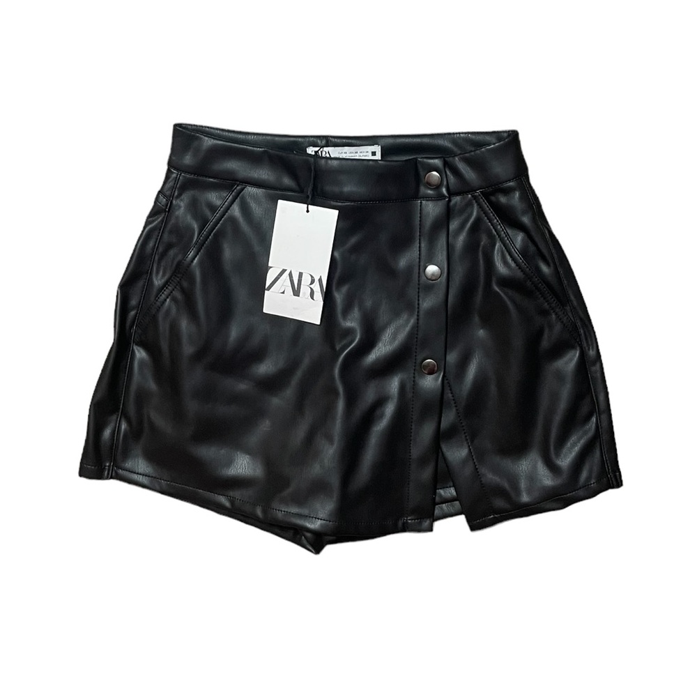 NWT Zara Leather Skort Size XS